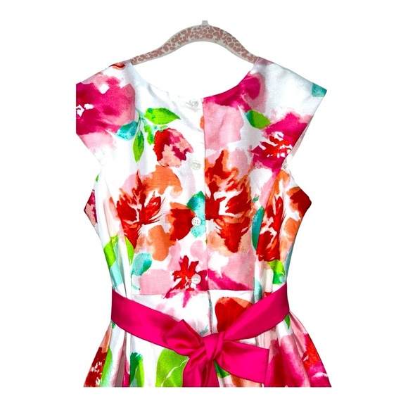 Jona Michelle Girls Special Occasion Fancy Dress (Magenta-White / 10) New w/ tag - Picture 4 of 11